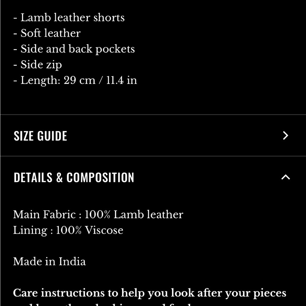 Sezane leather shorts NWT - Picture 3 of 3